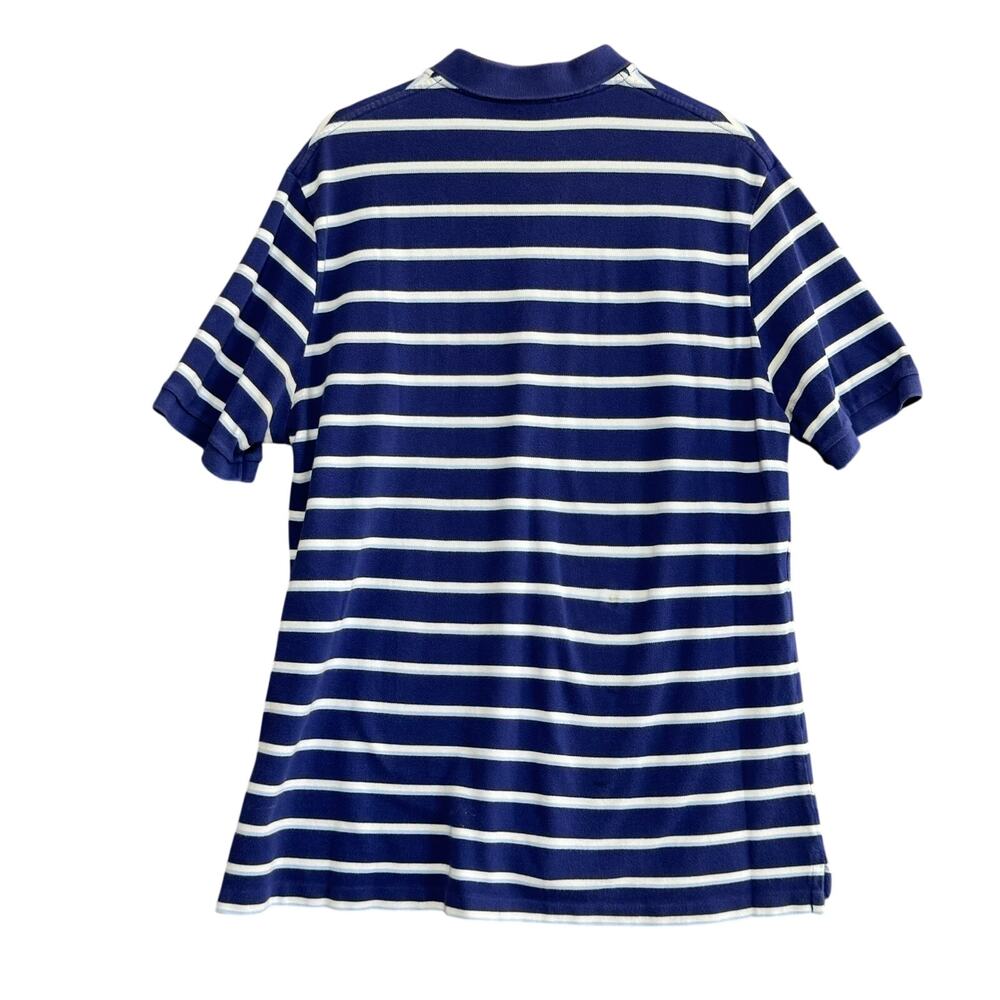 Polo Ralph‎ Lauren Mens Blue Striped Collared Short Sleeve Polo Shirt Size XL - Picture 2 of 10